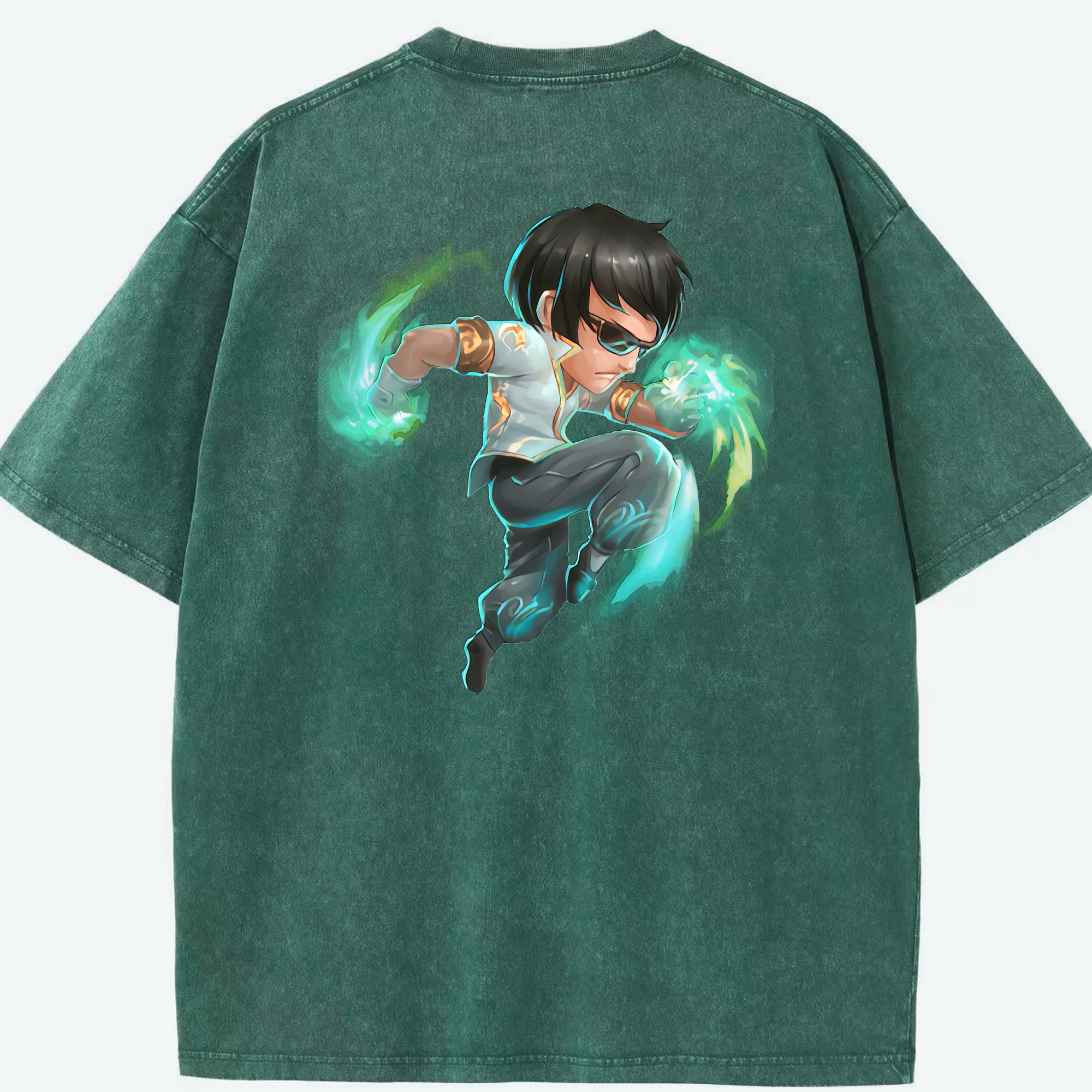 リーグ・オブ・レジェンド League of Legends LOL 綿100% ヴィンテージ風 半袖Tシャツ（背面プリント）